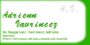 adrienn vavrinecz business card
